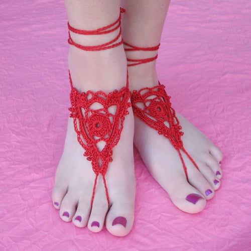 Goddess Barefoot Sandals FREE Crochet Pattern