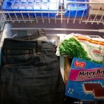 Leave your jeans overnight in the freezer to make them smell better