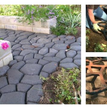 DIY Concrete Walkway
