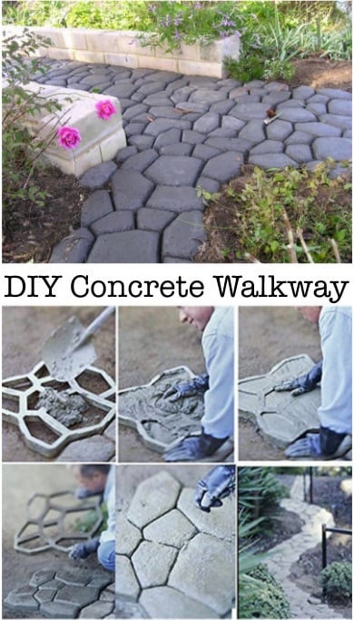 Make Your Own Custom Walkway with Reusable Concrete Forms