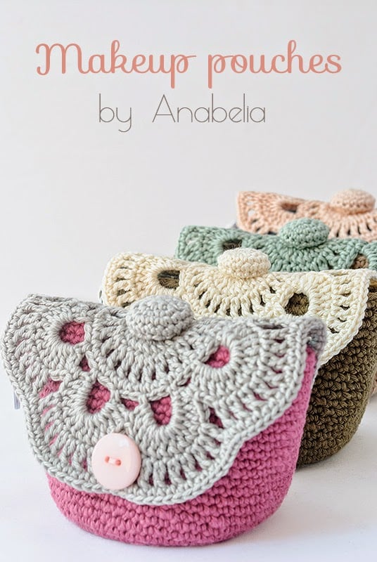 Makeup crochet pouches Free Crochet Pattern