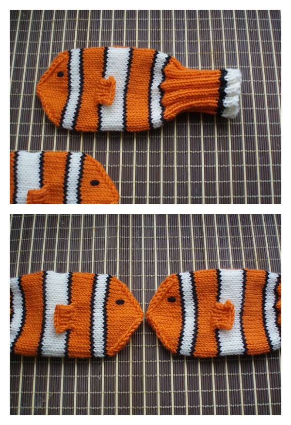 Nemo Mittens Free Knitting Pattern