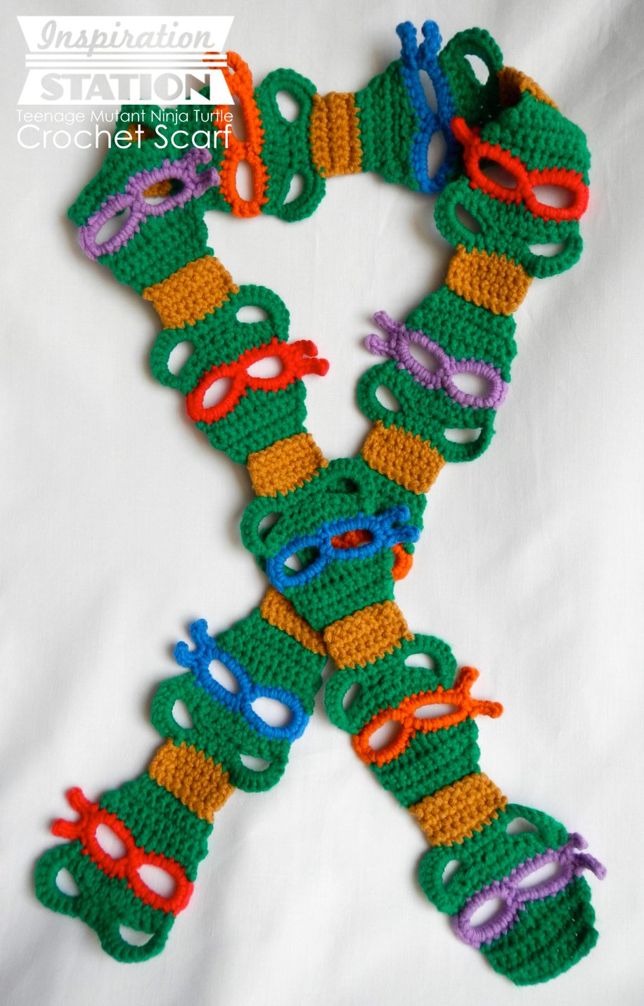 Ninja Turtle Scarf Crochet FREE pattern