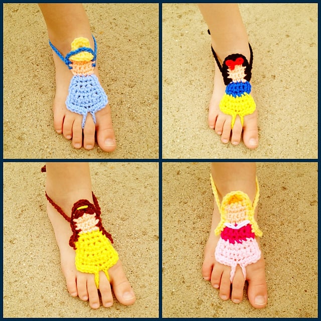 Princess Barefoot Sandals Crochet Pattern