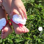 Rose Flower Barefoot Baby Sandals Free Crochet Pattern