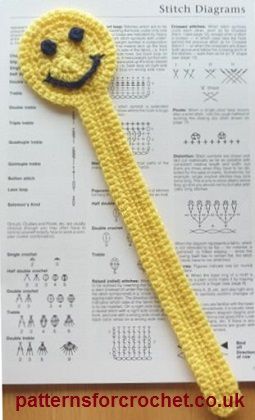 Smiling Bookmark FREE Crochet Pattern