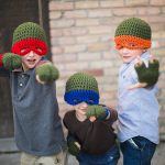 Teenage Mutant Ninja Turtle 3 Finger Gloves Crochet Pattern