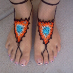 Triangle Barefoot Sandals Free Crochet Pattern