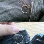 Use the link from a keychain to keep your pant’s zipper hidden.