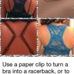 Using paper clip or Bra Strap Clip Hide Bra Straps