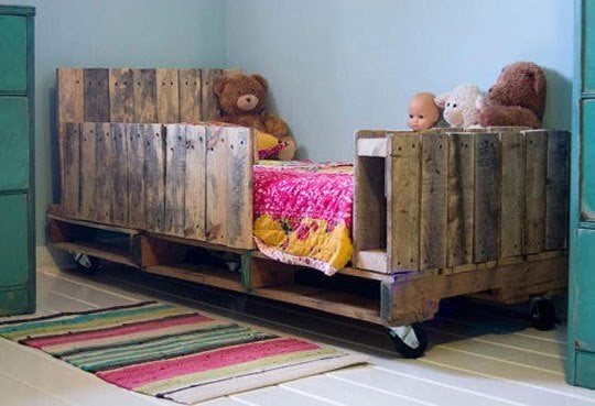 Wood Pallets Kids Bed