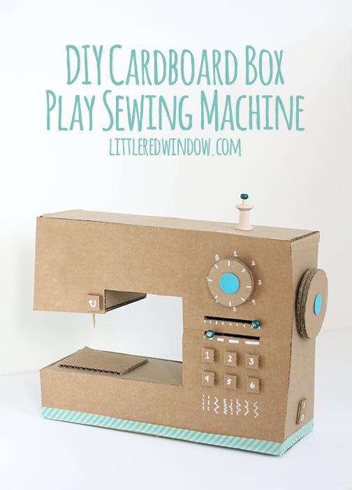 30+ Fun Ways To Repurpose Cardboard For Kids---Sewing Machine 