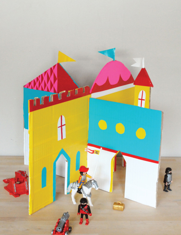 30+ Fun Ways To Repurpose Cardboard For Kids---Interlocking castle 