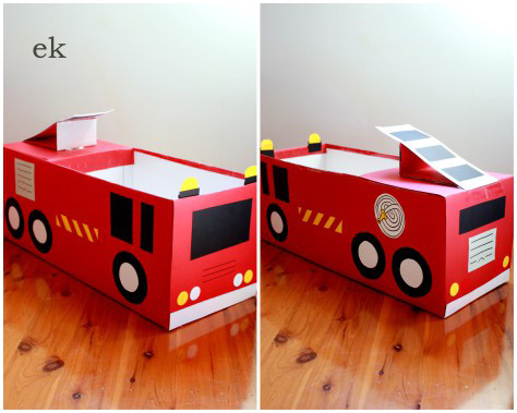 30+ Fun Ways To Repurpose Cardboard For Kids---Box vehicles 