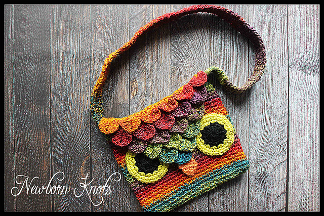 Crocodile Stitch Owl Bag FREE Crochet Pattern