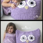 This Cuddly Crochet Owl Pillow with Free Pattern Is Perfect For Snuggling Up To