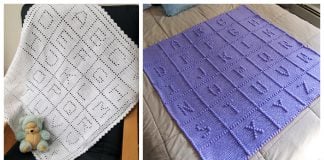 ABC Alphabet Afghan Baby Blanket Crochet Patterns