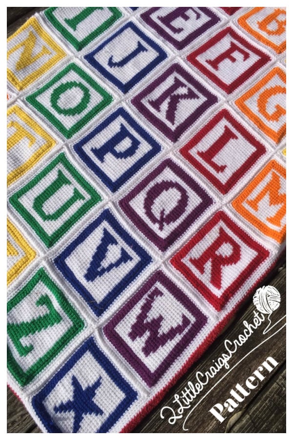 Alphabet ABC Baby Blanket Crochet Pattern