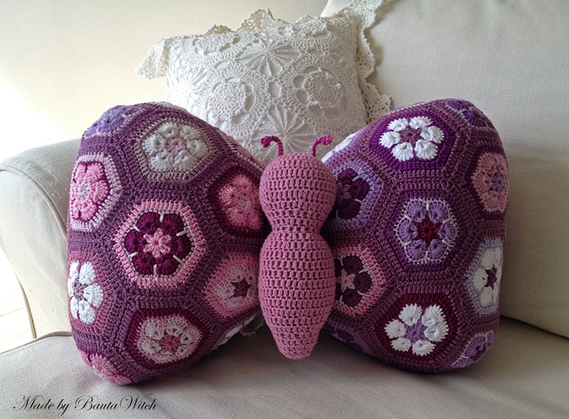 Amigurumi Butterfly Pillow Free Crochet Pattern