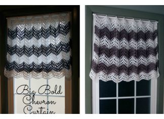 Big Bold Chevron Curtain FREE Crochet Pattern