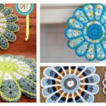 Colorful Crochet Flower Pot Holder with FREE Pattern