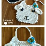 Crochet Little Lamb Baby Bib with Free Pattern and Tutorial