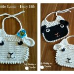 Crochet Little Lamb Baby Bib with Free Pattern and Tutorial