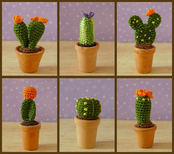 Crochet Miniature Amigurumi Cactus Plants pattern