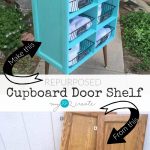 DIY Repurposed Cupboard Door Shelf