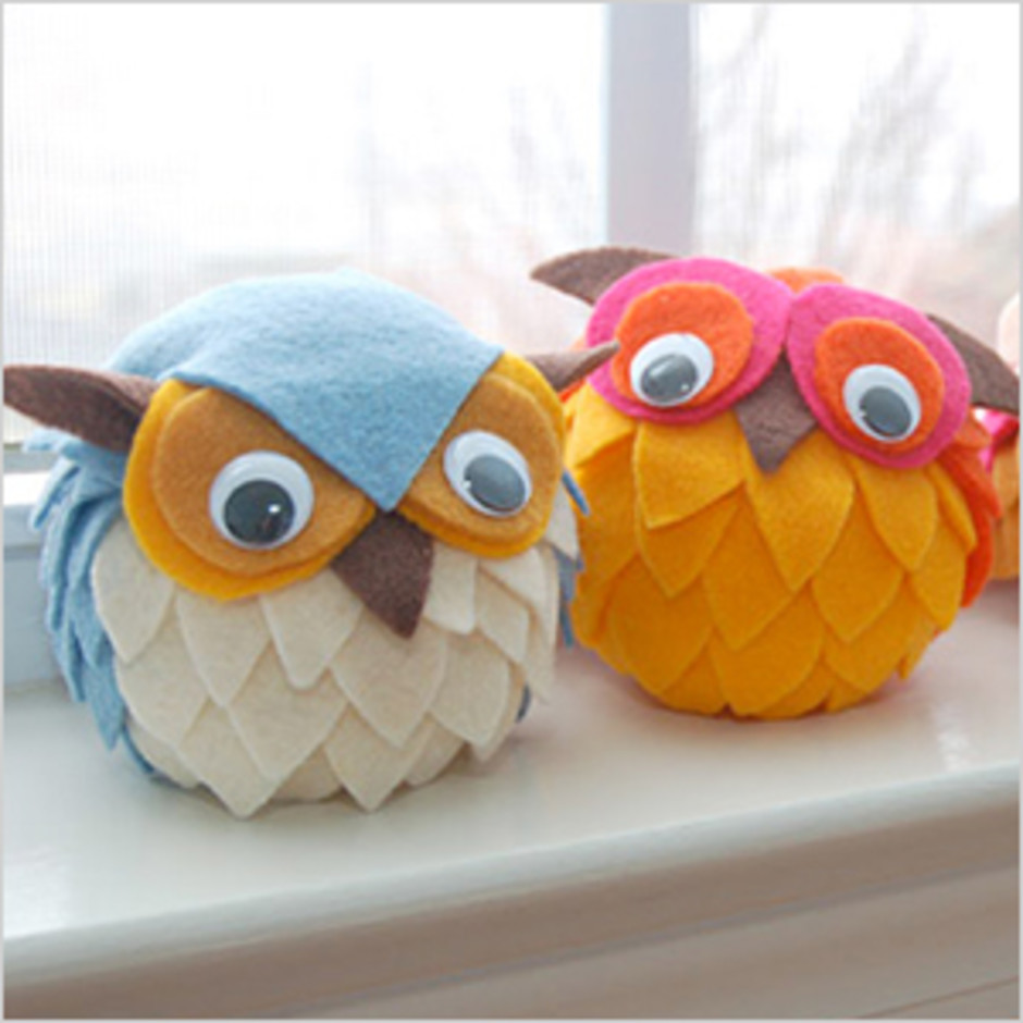 DIY Styrofoam owl Craft