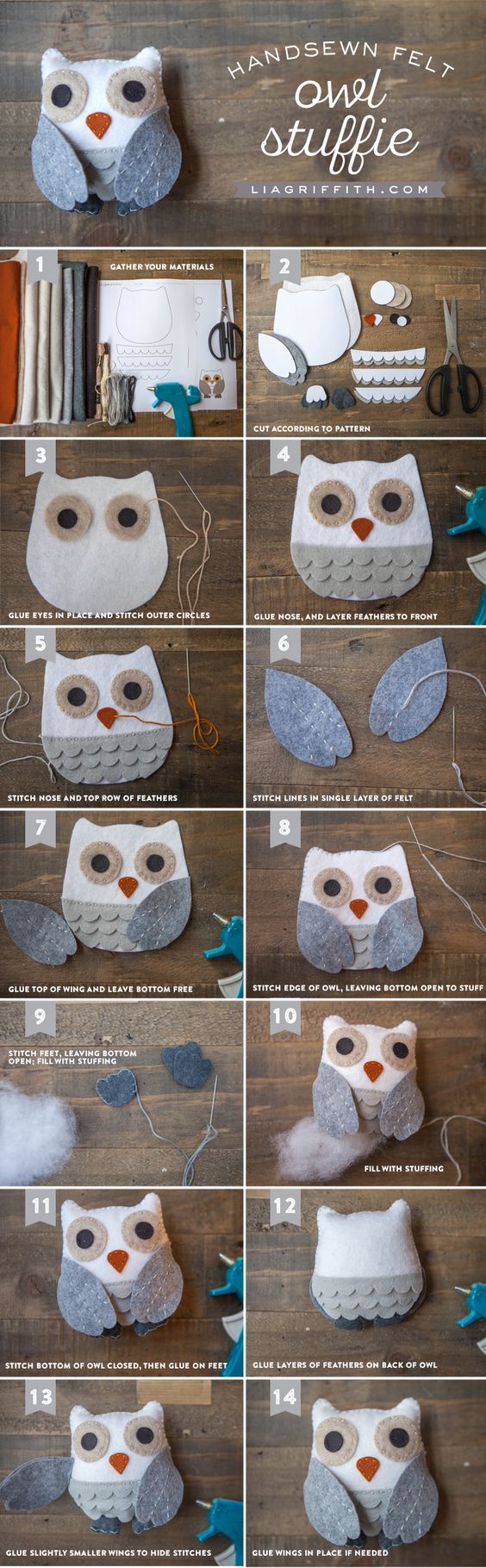 Felt Owl Stuffie Pattern