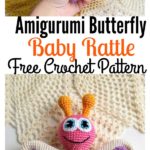 Free Amigurumi Butterfly Baby Rattle Crochet Pattern