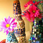 Mosaic Bud Vase Bottles