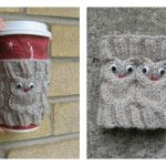 Owl Coffee Cozy FREE Knitting Pattern