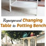 Repurposed Changing Table to Potting Bench