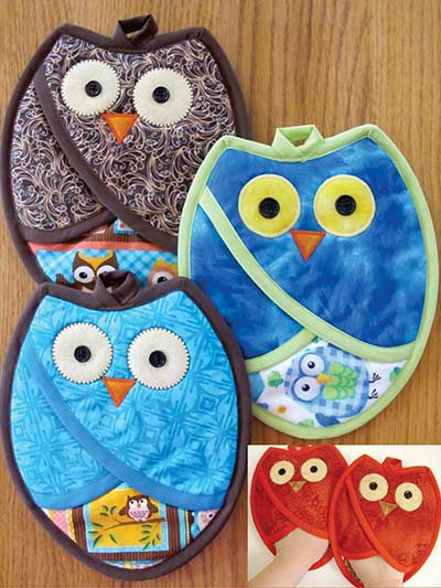 Sewing Owl Pot Holders Pattern