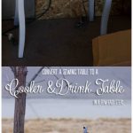 Sewing Table Turned Party Cooler & Drink Table