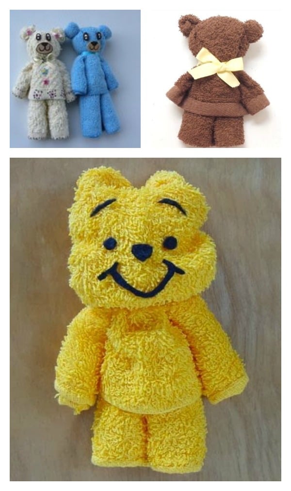 Towel Teddy Bear Tutorial