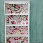 Vintage china mosaic shelf