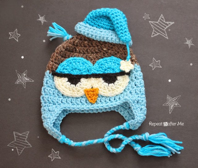 crochet drowsy owl hat FREE pattern