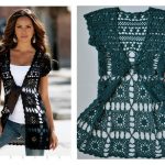 Beautiful Long Vest Free Crochet Pattern