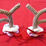 Crochet Reindeer Antler Hair Clips Free Pattern