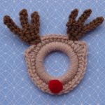 Crochet Rudolph the Red Nose Ring Ornament FREE Pattern