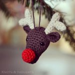 Crochet Rudolph the Reindeer Christmas Ornament Free pattern