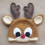 Crochet Rudolph the Reindeer Hat FREE Pattern