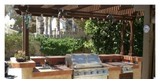 DIY Concrete Cinder Blocks Outdoor Barbecue Kitchen