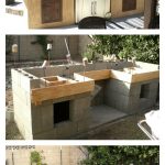 DIY Concrete Cinder Blocks Outdoor Barbecue Kitchen