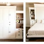 DIY Modern Farmhouse Murphy Bed with Bookcase