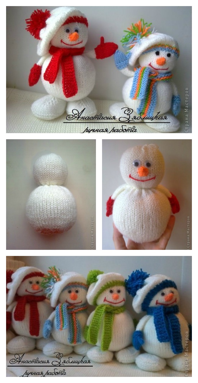 Knitting Snowman with Free Pattern