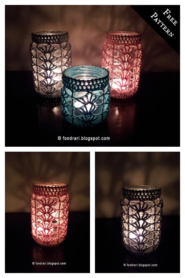 Light Mason Jar Cover Free Crochet Pattern